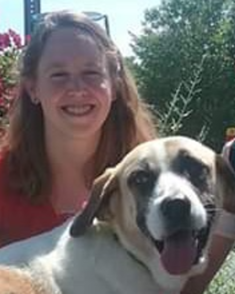 Sarah Weiss and dog